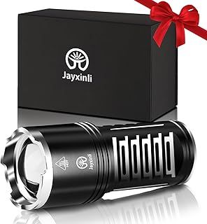 Torches LED Super Bright 500000 Lumen Rechargeable, Powerful Torch 3 Light Modes, Zoomable, High Power Bright Torch