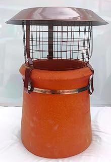 BritCowl Budget Bird Guard and rain Cap, Terracotta for 125-250mm Chimney pots