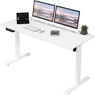 Panana Electric Standing Desk Height Adjustable Desk Ergonomic Stand Up Desk with Memory Setting (Brown, 120 x 60 cm)