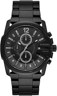 Diesel Watch for Men Master Chief Chrono, Three Hand Movement, Stainless Steel Case with a Stainless Steel Strap