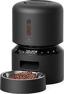 PETLIBRO Automatic Cat Feeder, Microchip Cat Feeder with Stainless Steel Bowl & Twist Lock Lid, Up to 50 Portions 6 Meals per Day, Cat Feeder Automatic with Timer - Ideal for Small/Medium Pets (3L)