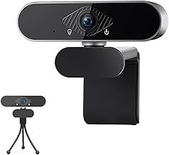 1080p Webcam for PC with Microphone, Plug and Play USB Camera with 360° Rotating Base, Full HD 1080P Streaming Webcam for PC,MAC, Laptop, Silver