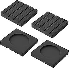 4Pcs Anti Vibration Pads for Washing Machine, Mabor Shock Absorbing Non Slip Grip Feet Pad Black Rubber Anti Vibration Pads for Washer Dryer Applianc