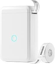 NIIMBOT Label Maker with Tape, D110 Label Maker Machine, Wireless Handheld Sticker Maker Mini Label Printer with Multiple Templates for School Office Home Organization, White