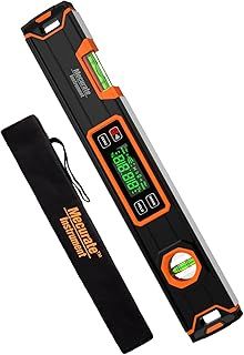 Mecurate 15.7-Inch Digital Level, Professional Smart Precision Torpedo Level Tool, Bright LCD Display, Audible Alerts, Magnetic Bottom, Dust Water Resistant, with Carrying Case