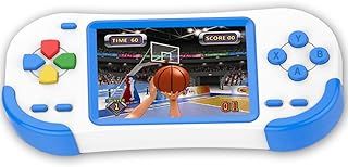 Bornkid 16 Bit Handheld Games Consoles for Kids and Adults with Built in 220 HD Classic Retro Video Games 3.0'' Large Screen Senior Electronic Handheld Game Player Children Birthday Gift (Blue)
