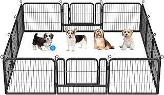 Costoffs Heavy Duty Puppy Play Pen Dog Exercise Pen Rabbit Enclosure Cat Fence 60cm High Black (12 Panel)