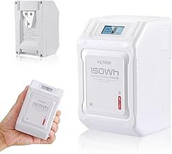 VILTROX BP-V150 V Mount Battery 10050mAh Mini V Lock Battery 150Wh/14.8V with LCD Display, Dual D-Tap & USB Output, White Mini V Lock Battery in Camcorders, Cameras, LED Lamps, Monitors