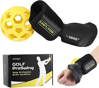 Neulriscn Golf Swing Trainer Ball, Golf Training Aids, Golf Swing Trainer for Posture Correction, Smart Ball Posture Corrector with Corrective Wristband, Wrist Trainer for Golfer Beginners Practice