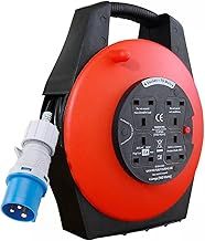 CAMPING TENT ELECTRIC MAINS HOOK UP REEL CARAVAN POWER CABLE 16A PLUG 10M