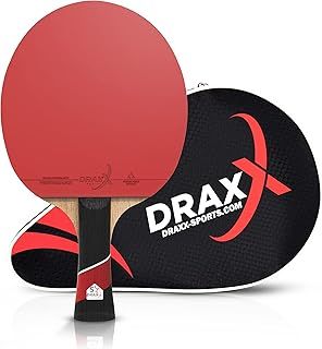 DRAXX Table tennis bat | 5 Stars Grade | Carbon & Premium rubber | Competition Ping Pong Bat | intermediate/advanced | Beginner & PRO Players | Carbone Kit professional paddle Training racket