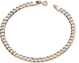 Old English Jewellers 9ct Solid Gold Curb Chain Bracelet - 7.5". Gold Bracelets for Women & Men.