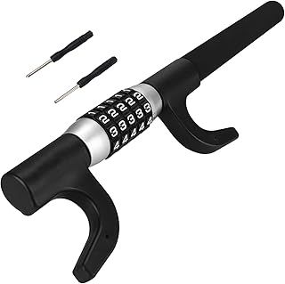 Turnart Steering Wheel Lock 5 Digit Combination Heavy Duty Lock Anti-Theft Keyless Password Vehicle Security Device Universal Fit for Cars Trucks Vans and Suvs