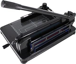 HFS(R) Heavy Duty Guillotine Paper Cutter Commercial Metal Base (A4-12''-Black)