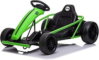 E-Go Kart 24v Kids Electric Ride On - Black/Green
