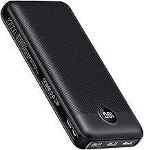 VEGER Power Bank 27000mAh 20W Fast Charging Portable Charger USB C Battery Pack,PD&QC 3.0 Powerbank with 4 Outputs & 2 Inputs Compatible with iPhone/iPad/Samsung Phones Tablet and More