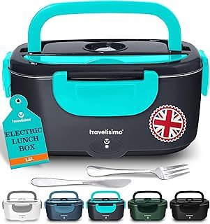 Electric Lunch Box Food Heater 80W 1.5L Food Warmer Container for Car Truck & Office 12V/24V/230V Stainless Steel Thermal Lunch Box