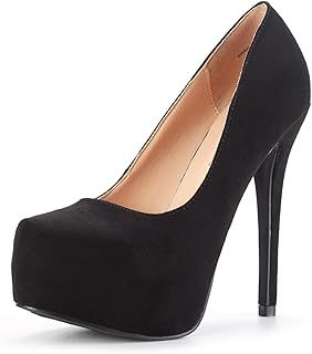 DREAM PAIRS Women's Slip On Stiletto High Heel Platform Dress Court Shoes SWAN_30