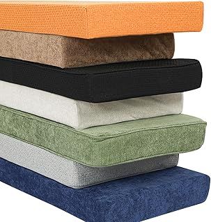 AERTMS Custom Bench Cushion,Custom Size Seat Cushions,Chenille Fabric Thick Soft Garden Bench Cushion, Personalized Window Seat Cushions Indoor,Garden Patio Bench Cushions,Long Chair Pad