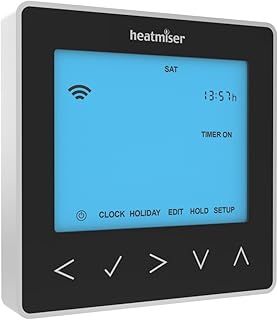 NeoStat Black Programmable Digital Thermostat with Hot Water Control