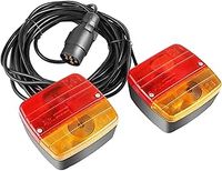 MAMIZO Magnetic 12V Trailer Light 2PCs Tail Light Rear Lights Waterproof Incandescent Trailer Lights, 7m Cable, 7 Pin, 21W for Trailer RV Caravan Van Lorry