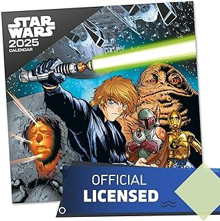 Grupo Erik Star Wars Wall Calendar 2025 | 12" x 12" Square Calendar 2025, Wall Planner 2025, Family Planner Calendar 2025 | Star Wars Calendar 2025, Star Wars Gifts
