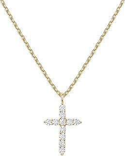 PAVOI 14K Gold Plated Cross Necklace for Women | Cross Pendant | Gold Necklaces for Women