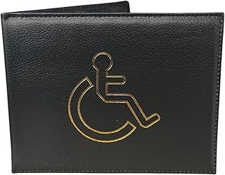 Soft Leather Disabled Badge Holder Wallet Disability Parking Badge Cover Holder by Hithika Disabled Blue Badge Display Holder (Black)