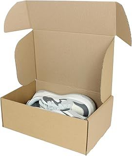 Cardboard Shoe Boxes For Packing Mailing - | Ideal For Shoes, High Heels, Kids, Adults, Slim Shoes, Large Boots (Pack of 10) (250 x 175 x 80mm (Kids & Small Adults))
