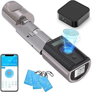 WELOCK Smart Door Lock with Wifibox, Fingerprint Door Lock for Smart Home, Waterproof Fingerprint Smart Lock, Smartphone Access, Gate Lock, Work with Alexa…