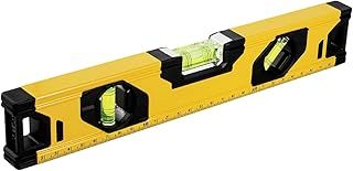 Aluminium Alloy Spirit Level 300 mm/12 Inch Shock Proof Torpedo Level with Magnetic Base and 3 Bubble 45°,90°,180° - Yellow/Black