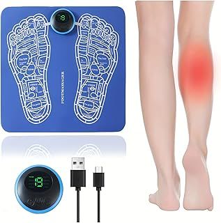YUCEN Electric Foot Massager - Feet Massager for Relieving Pain and Improving Blood Circulation - Relaxing Feet with Rechargeable Foot Massager -8 Modes and 19 Intensity LCD Display Screen
