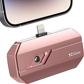 TOPDON TC002 Thermal Camera for iOS (iPhone & iPad), 512x384 IR High Resolution Thermal Imager with lighting port, 25Hz, Thermal Imager for HVAC Inspection, Car Maintenance