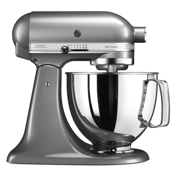 KitchenAid Artisan Stand Mixer (Contour Silver, Stainless Steel, 50/60Hz) 5KSM125BCU