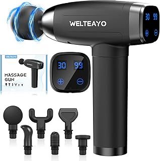 Massage Gun Deep Tissue - Mothers Day Gifts,Muscle Massage Gun Massager,Quiet Professional Handheld 30 Speeds Muscle Gun,6 Heads with Type-C Charge,for Home Office Workout Full Body Muscle Relax