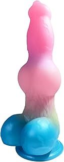 9.6" Dog Dildo Thick Fantasy Dildo with Big Knot, Dragon Dildo Big Anal Dildo with Strong Suction Cup, Huge Monster Animal Dildo Silicone Knot Dildo Giant Anal Toys, Adult Toys for Women Men