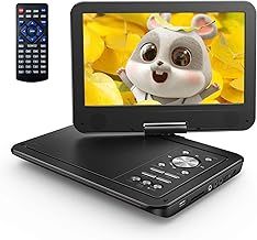 YOTON 12.5" Portable DVD Player with 10.5" HD Swivel Screen for Car and Kids, Built-in Battery, Earphone/AV-IN/AV-OUT/USB/SD Card/TV Sync and VCD/MPG/JEPG Formats(Not Support Blu-ray)