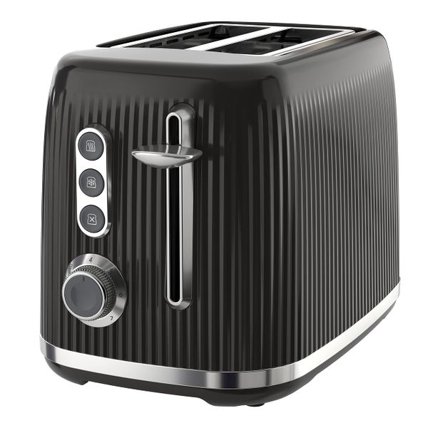 Breville Bold 2 Slice Toaster with High-Lift & Wide Slots | Black & Silver Chrome [VTR001]