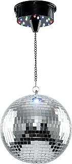 MiniSun | Novelty Rotating Multi Coloured Disco Ball Ceiling Light | Mood Lights, Home Décor & Improvement Essential