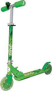 Zinc Two Wheeled Kids Scooter for Ages 3+ – Folding 2-Wheel Kick Scooter with Light Up Wheels, Lightweight, Height Adjustable, Anti-Slip Footplate, Rear Footbrake