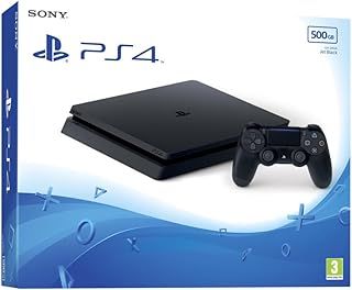 Sony CUH-2216A PlayStation 4 Slim 500GB Games Console Jet Black (Renewed)
