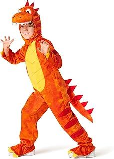 Morph Kids Dinosaur Costume, Orange T-Rex Costume for World Book Day, Boys, Girls, Toddlers