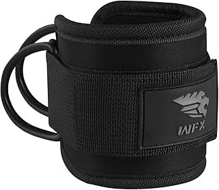 Ankle Straps for Cable Machines Gym Wrist Cuff Double Stainless Steel Weight Lifting D-Ring Booty Leg Resistance Bands Attachment Powerlift Women Men Home Fitness Workout Curl Kickback