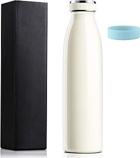 Love-KANKEI Water Bottle Vacuum Insulated Bottle 500ml/24hrs Cold - Stainless Steel Double Walled and BPA Free - 12hrs Hot Drinks Water Coffee Milk White Thermal Flask Travel Flask