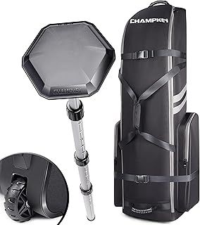 CHAMPKEY 1.0 Premium Soft Padded Golf Travel Bag - 1200D Premium Oxford Fabric Golf Travel Cover