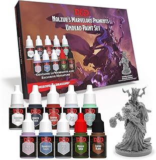 The Army Painter D&D: Undead Paint Set - Nolzur's Marvelous Pigments Miniature Painting Kit with Acererak Miniature