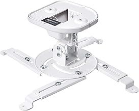Amazon Basics Tilting Projector Bracket Mount for Ceiling and Wall, Universal design mounting holes from 2.4" - 19.07", 15 kg / 33lbs Capacity, White