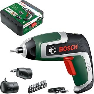 Bosch Home and Garden Compact Cordless Screwdriver IXO (7th Generation; 3.6V; 2.0Ah; 5.5Nm; Set incl. Angle-Screw and Off-Set Angle Attachments; with Micro-USB Cable; in Storage Box)
