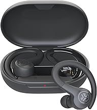 JLab Go Air Sport+ Running Headphones - True Wireless Headphones Bluetooth, Hook Over Ear Earbuds for Sports & Gym, 35+ H Playtime In Ear Buds, IP55 Sweat-Resistant, Be Aware Mode, Graphite