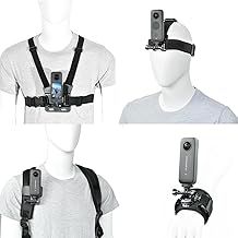 Fotoleey Action Camera Accessory Kit - Chest Strap, Head Mount, Wrist Strap, Backpack Clip for Insta360 X4/X3/X2/One RS/Ace Pro/Ace/Go2, Compatible with GoPro Hero 12/11/10
